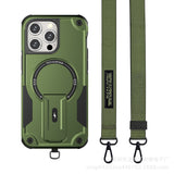 Magnetic diagonal bracket mobile Case for iPhone