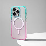 Magnetic Gradient Color Transparent Case for iPhone