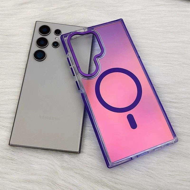 New Frosted Gradient Magnetic Shockproof Phone Case for Samsung