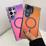 New Frosted Gradient Magnetic Shockproof Phone Case for Samsung