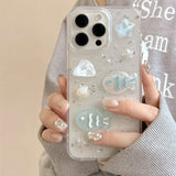 Three-dimensional glue drop shell fish cartoon Case for iPhone