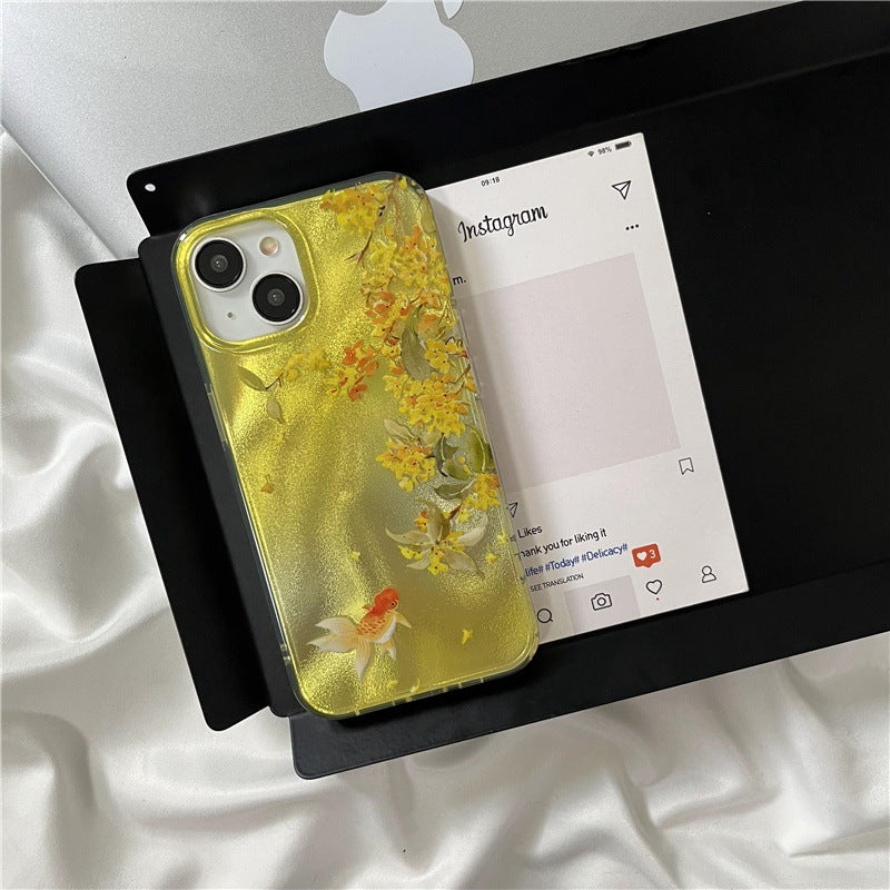 New Chinese Style Csmanthus Goldfish Butterfly Case For iPhone