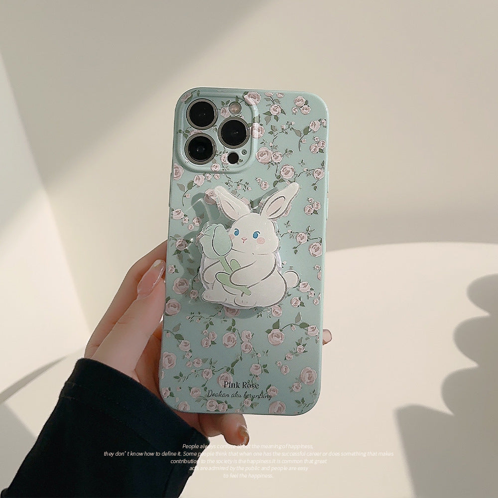 Retro floral silicone soft case for iPhone