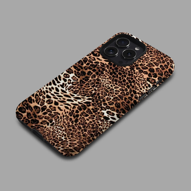 Printed And Painted Leopard Print Frosted All-Inclusive Case for iPhone