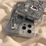 Cement gray metal guitar trendy cool style Case for iPhone