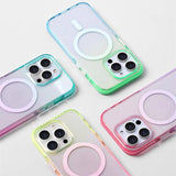 Magnetic Gradient Color Transparent Case for iPhone