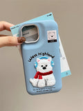 Soft and cute embroidered West Highland Case for iPhone