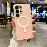 Jelly-like frosted magnetic phone case for Samsung