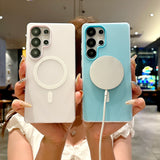 Jelly-like frosted magnetic phone case for Samsung