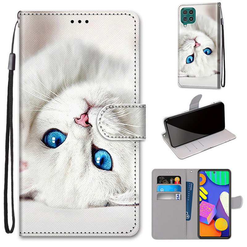 New Painted Leather Flip Phone Case with SIM Card Slot for Samsung
