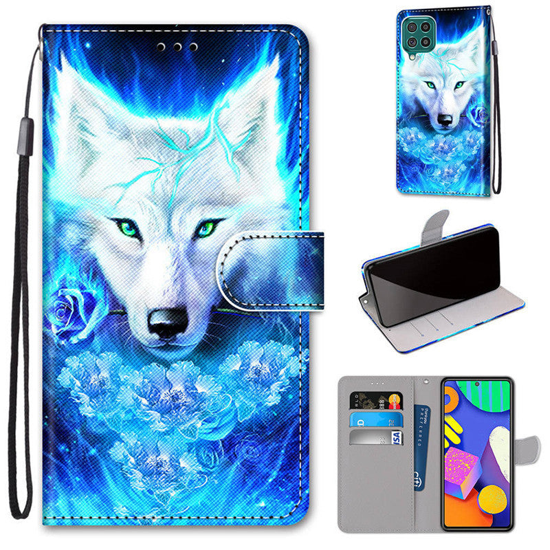 New Painted Leather Flip Phone Case with SIM Card Slot for Samsung