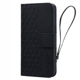 Leather 3D Geometric Pattern Wallet, Card Holder, Phone Case 3-In-1 for Samsung