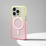 Magnetic Gradient Color Transparent Case for iPhone