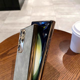 Stylish Electroplated Leather Shockproof Phone Case for Samsung