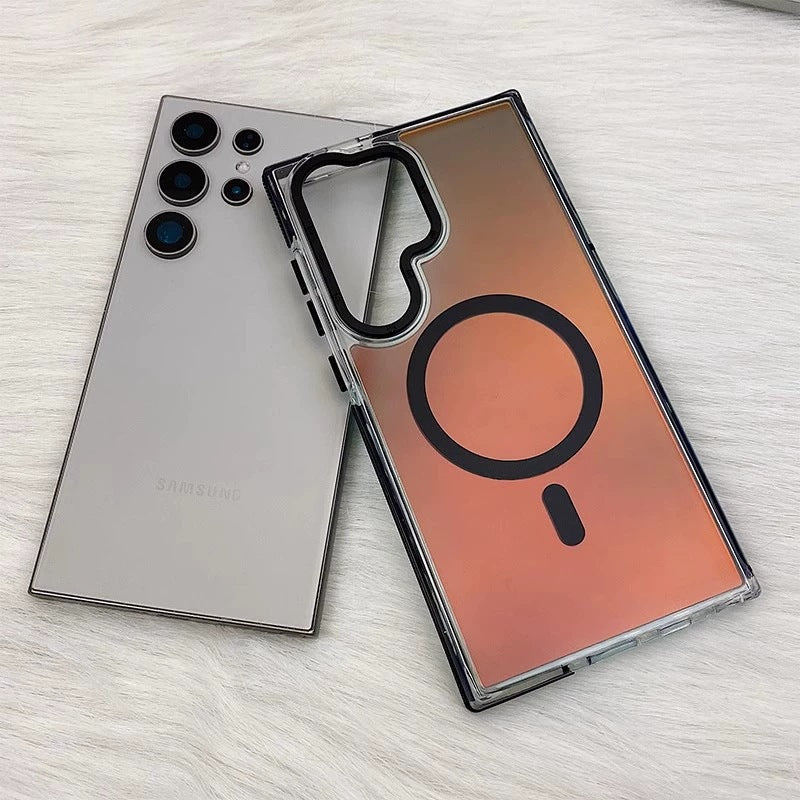 New Frosted Gradient Magnetic Shockproof Phone Case for Samsung