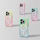 Magnetic Gradient Color Transparent Case for iPhone