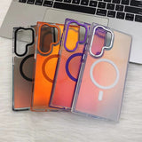 New Frosted Gradient Magnetic Shockproof Phone Case for Samsung