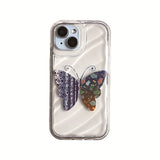 Water Ripple And Butterfly Soft Case For iphone