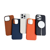 Genuine Leather Magnetic Business Case For iPhone