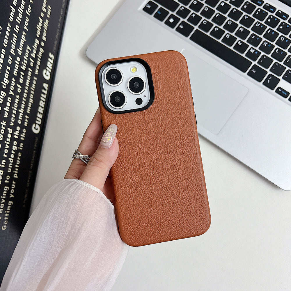 Genuine Leather Magnetic Business Case For iPhone