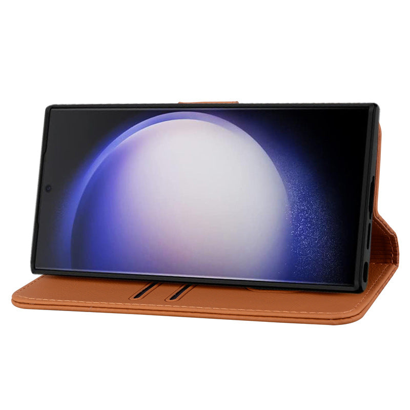 Leather 3D Geometric Pattern Wallet, Card Holder, Phone Case 3-In-1 for Samsung