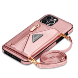 Side Zip Crossbody Card Holder Case for iPhone