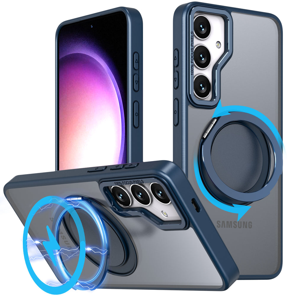 Rotating bracket wireless charging magnetic Case for Samsung