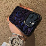 New Dark Night Purple Flower Phone Case for IPhone