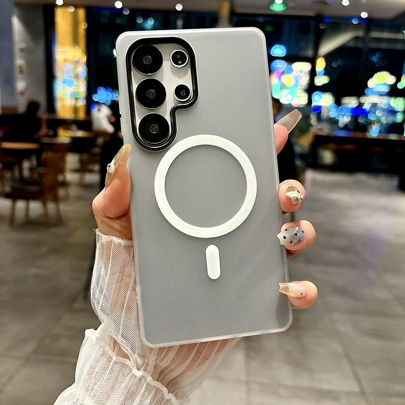 Jelly-like frosted magnetic phone case for Samsung