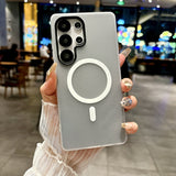 Jelly-like frosted magnetic phone case for Samsung