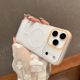 Mesh Breathable Magnetic Lens Heat Dissipation  Case for iPhone