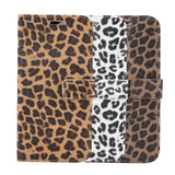 Wallet Design Leopard Pattern Leather Case for iPhone