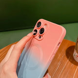 Comes With Lens Film Gradient Color Silicone Case For Samsung