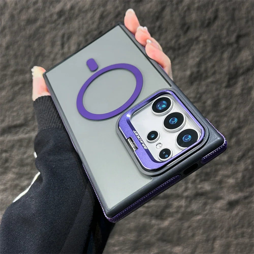 Folding Holder Magsafe Magnetic Wirelesss Case For Samsung