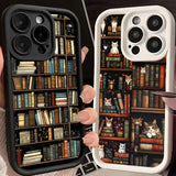 Shell Vintage Bookshelf Kitten for iPhone