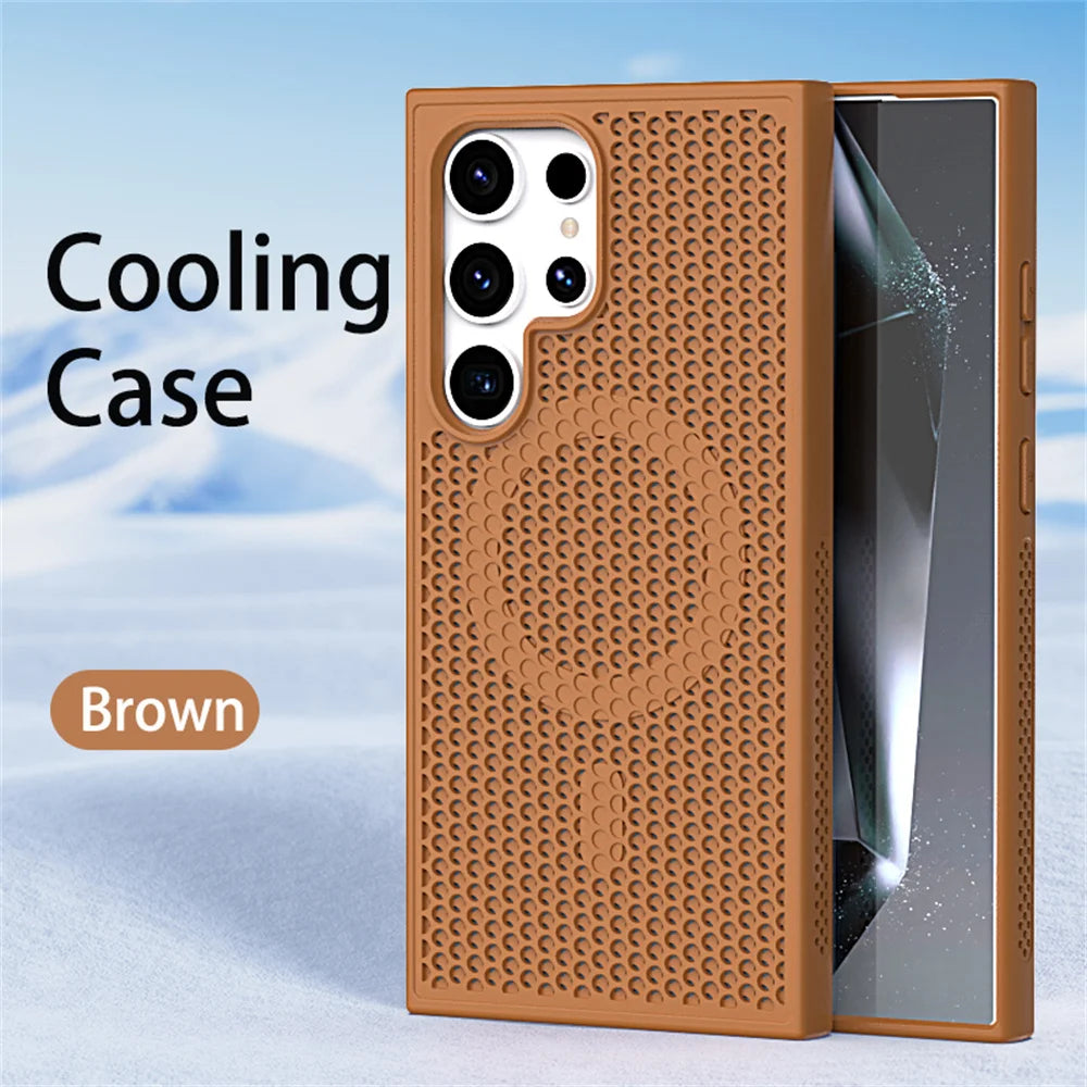 Magnetic Magsafe Heat Dissipation Shockproof Case For Samsung