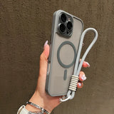 Magsafe Magnetic Hand Wrist Strap Lanyard Shockproof Case for iPhone