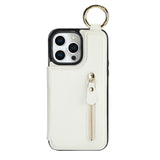 Zipper Wallet Card Holder Double Buckle Phone Bag Ring Case for iPhone