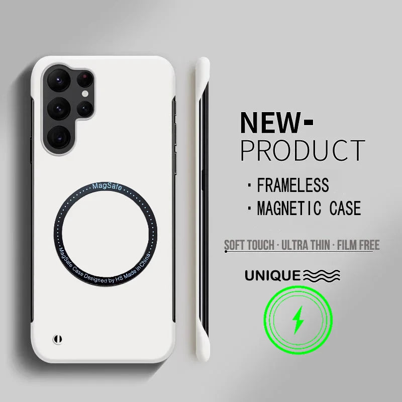 Ultra Thin Hard PC Magnetic Frameless Phone Case For Samsung