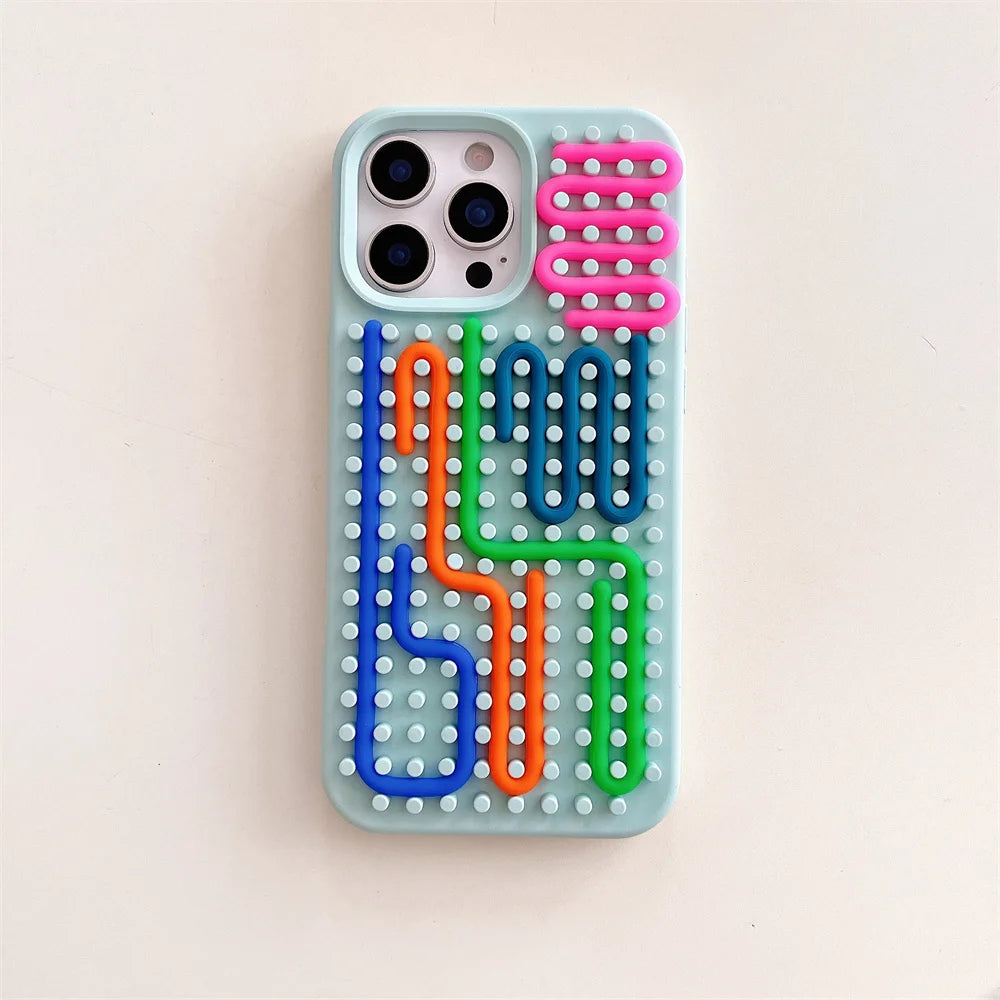 Colorful Silicone Rope Creative DIY Case For iPhone