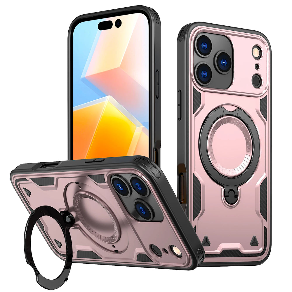 Shockproof Armor Stand Rechargeable iPhone Case