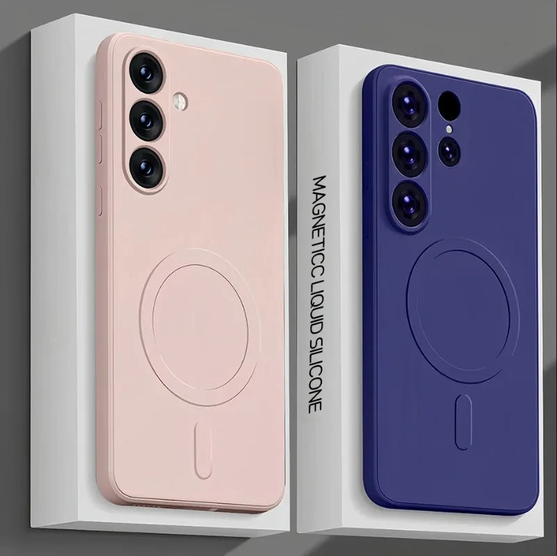 Liquid Silicone Magnetic Wireless Shockproof Case For Samsung