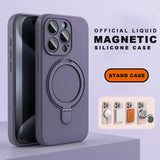 Liduid Silicone Magnetic Stand Case For iPhone