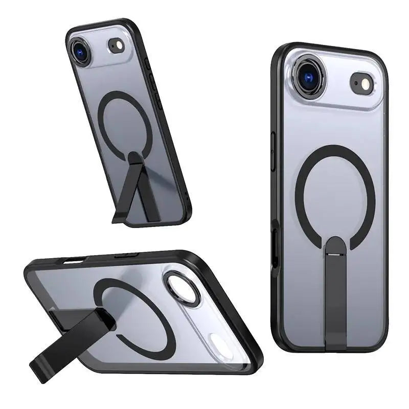Kickstand Holder Magnetic Magsafe Wireless Charge Case for iPhone