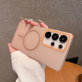 Mesh Heat dissipation Magnetic For Magsafe Case For Samsung