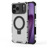 Magsafe Magnetic Stand Corrugated Pattern Shockproof Case for iPhone