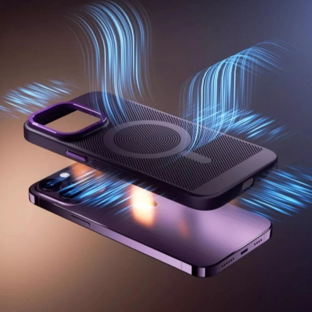 Cooling Mesh Heat Dissipation Magnetic Case for iPhone
