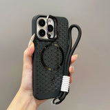 Wrist Magsafe Magnetic Slim Lanyard heat dissipation Case for iPhone