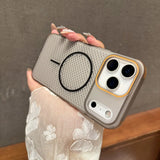 Mesh Breathable Magnetic Lens Heat Dissipation  Case for iPhone