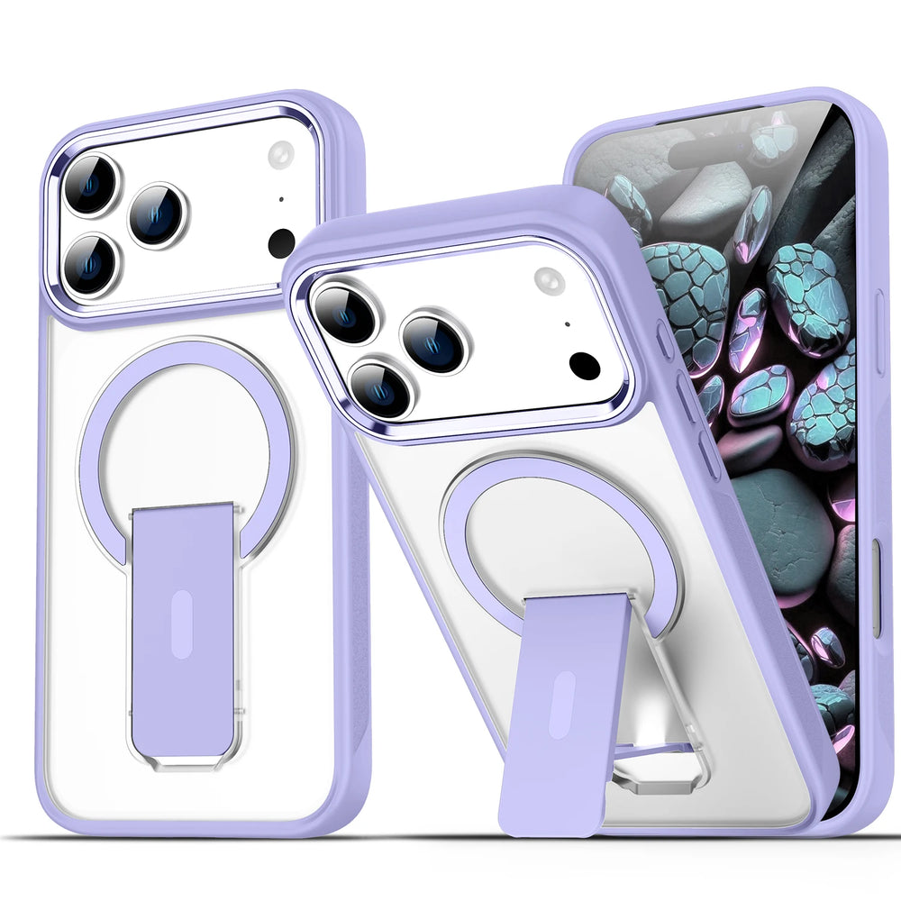 Folding Stand Matte Magnetic  Magsafe Case for iPhone